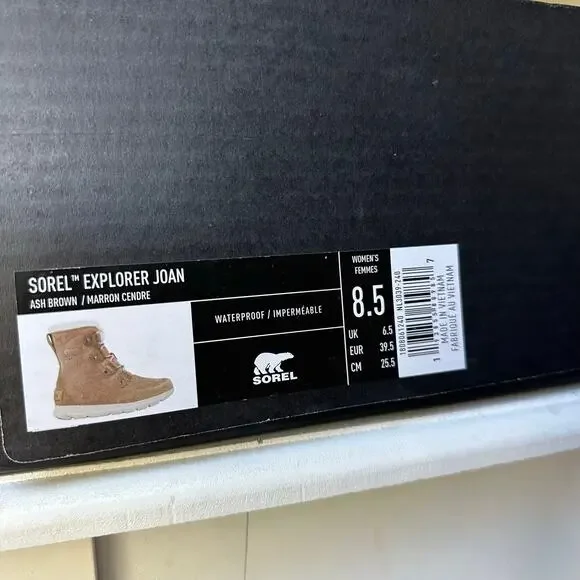 Sorel Women's Explorer Joan waterproof suede boots Sz 8.5 - Picture 3 of 8